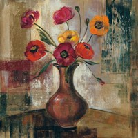 Poppies in a Copper Vase II Fine Art Print