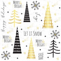 Let It Snow Gold Fine Art Print
