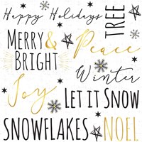 Merry & Bright Gold Fine Art Print