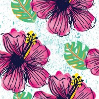 Tropical Floral Pattern Fine Art Print