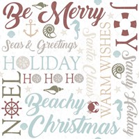 Coastal Christmas Typography Fine Art Print