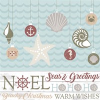 Coastal Christmas Shells Fine Art Print