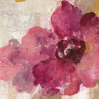 Elegant Fresco Floral Gold Flower I Framed Print