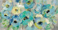 Fresh Teal Flowers Fine Art Print