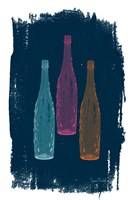 Bottles on Navy Fine Art Print