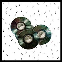Vintage Records Framed Print