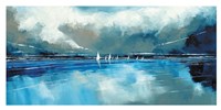 Blue Sky and Boats I Framed Print