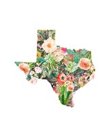 Texas Floral Collage III Fine Art Print