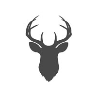 Charcoal Deer Head Fine Art Print