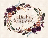 Happy Harvest Wreath Fine Art Print