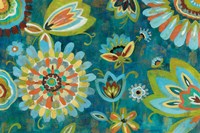 Decorative Peacock Floral Fine Art Print