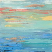 Sunset Beach I Bright Fine Art Print