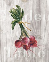 Market Vegetables III on Wood Framed Print