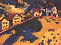Houses on a Hill, 1909 Fine Art Print