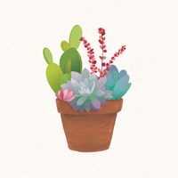 Succulent Pot III Fine Art Print