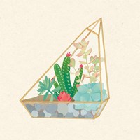 Succulent Terrarium V Fine Art Print