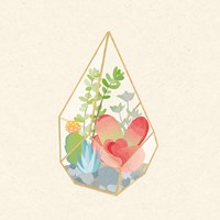 Succulent Terrarium VII Fine Art Print