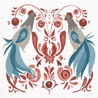 Americana Roosters III Framed Print