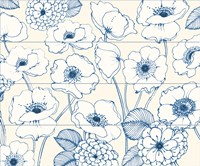 Pen and Ink Flowers I Fine Art Print