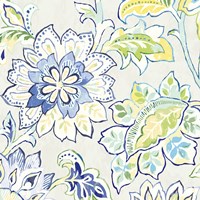 Ceylon Gardens VI Indigo Fine Art Print