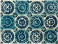Floral Tile Suzani Print Fine Art Print