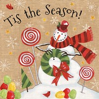 Sweet Snowmen III Fine Art Print