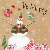 Sweet Snowmen IV Fine Art Print