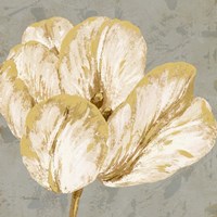 Floral Fresco Grey I Framed Print