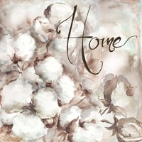 Cotton Boll Triptych Sentiment I (Home) Framed Print