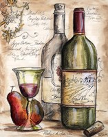 Vintner's Journal Sketch I Framed Print