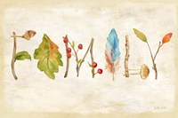 Nature Walk Family Sign Framed Print