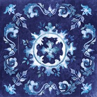 Artisan Medallions Indigo II Framed Print