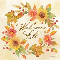 Welcome Fall Square II -Be Grateful Framed Print