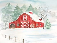 Winter Farmhouse Fine Art Print