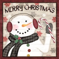 Rustic Snowmen II Fine Art Print