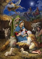 Mary and the Shepards Fine Art Print