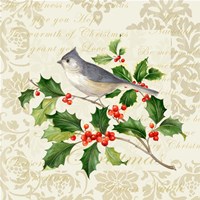 Botanical Christmas Cream II Framed Print