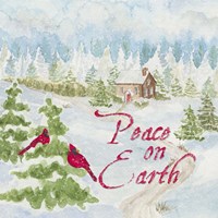 Christmas in the Country III Peace on Earth Framed Print