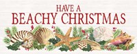 Have a Beachy Christmas Panel sign Fine Art Print
