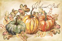 Watercolor Harvest Welcome Fall Fine Art Print