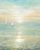 Sunrise Sailboats I Framed Print