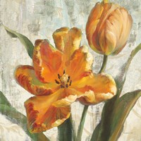 Parrot Tulips I on Ivory Fine Art Print