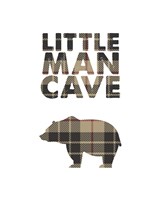 Little Man Cave - Bear Tan Plaid Fine Art Print