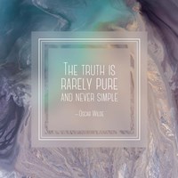 The Truth is Rarely Pure - Abstract Tan and Teal Fine Art Print