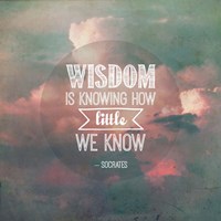Wisdom is Knowing How Little We Know - Pink Clouds Fine Art Print