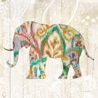 Boho Paisley Elephant II v2 Fine Art Print