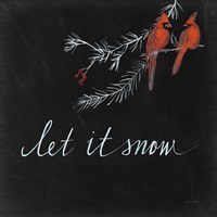 Cardinal Chalkboard II Fine Art Print