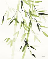 Bamboo Leaves V Green Fine Art Print