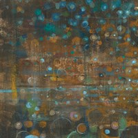 Blue and Bronze Dots IX Fine Art Print