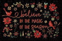 Holiday Impressions II Black Fine Art Print